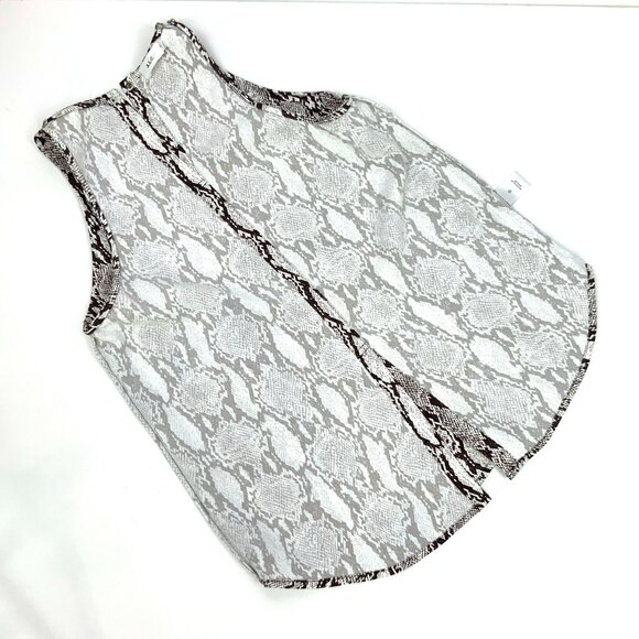 A.L.C. Anise Snake Skin Python Print Sleeveless Blouse Top Sz 6 - Picture 13 of 16